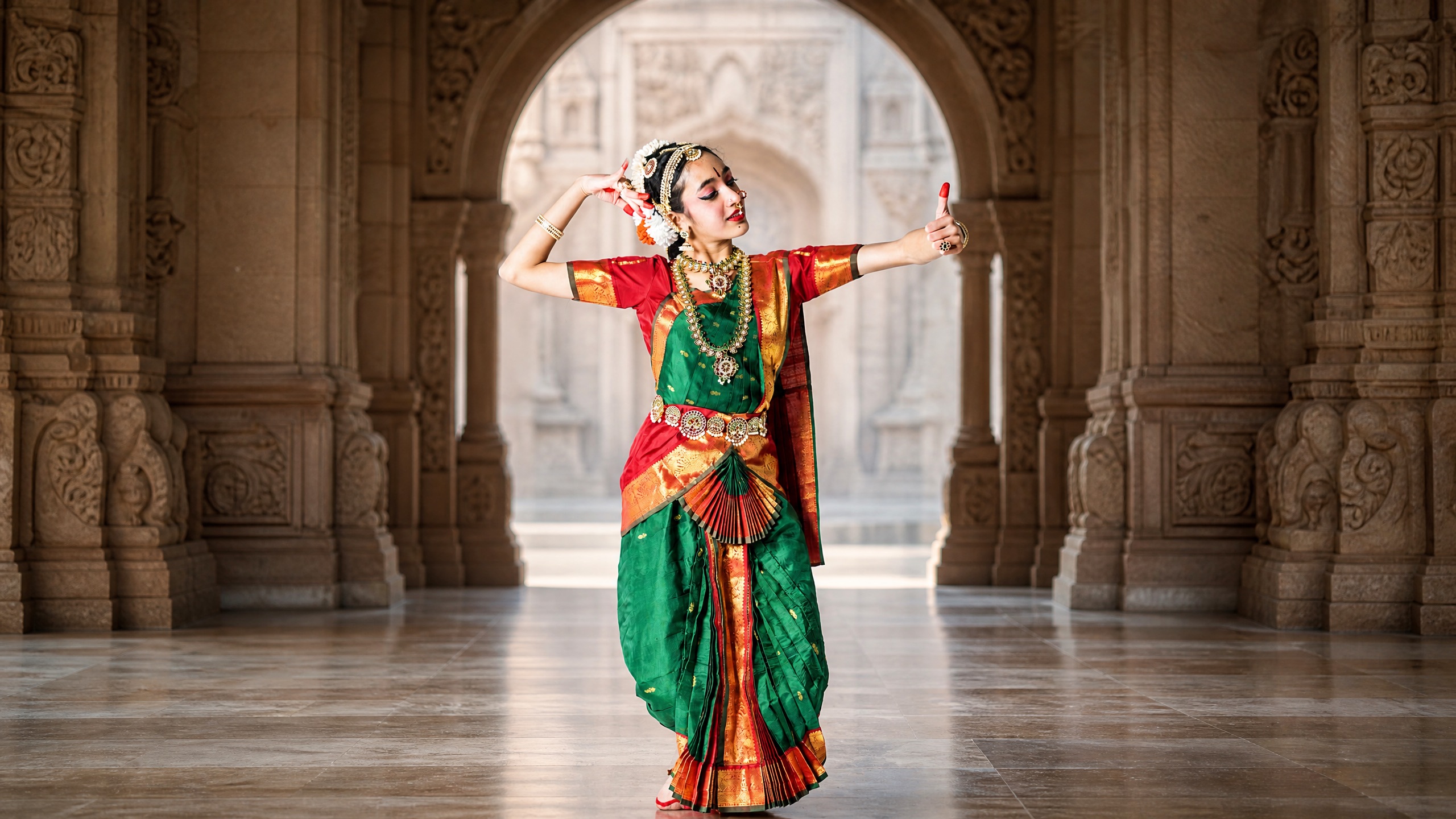 Aditi performing Bharatanatyam