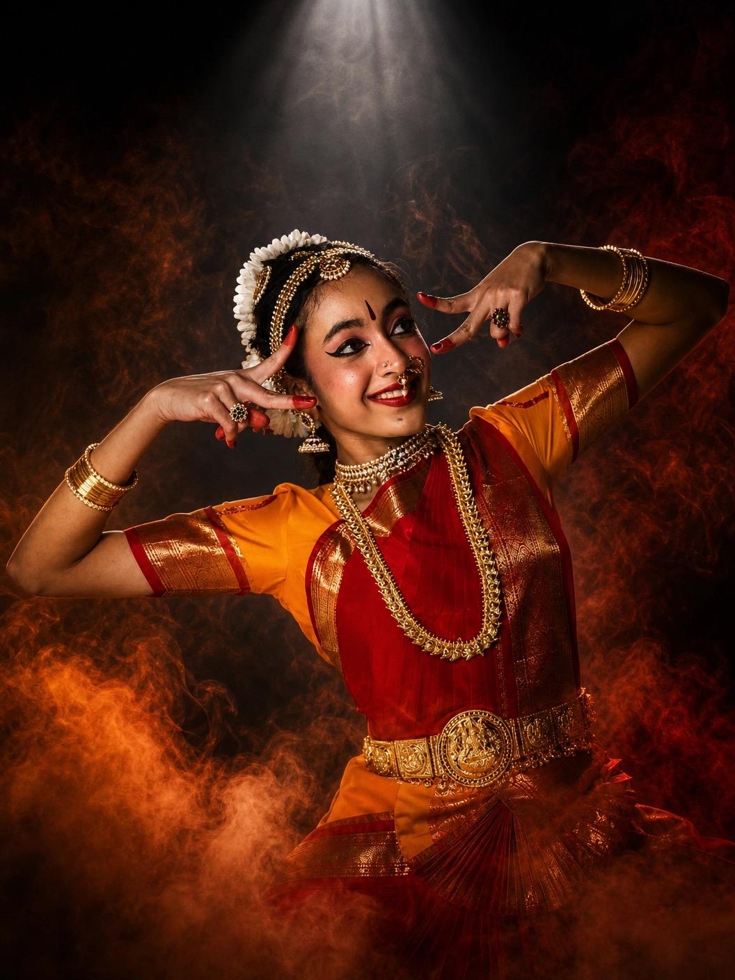 Aditi performing Bharatanatyam